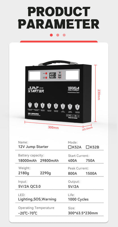 PWRSC™ K52 Jump Starter & Air Compressor